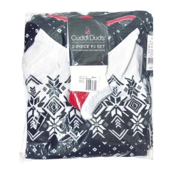 Cuddl Duds Womens Black Soft Sweater Knit Socks Pajamas 3 Pc Sets Plus Sz 3X New - Picture 5 of 8